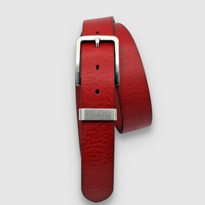 Cinturón resistente de cuero rojo