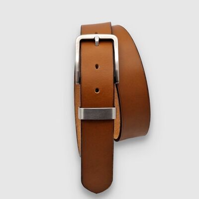 Ceinture Robuste Cuir Brun