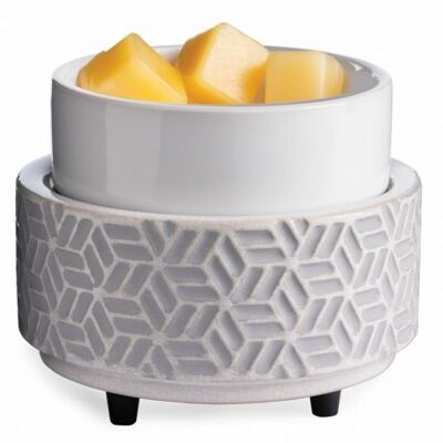 CANDLE WARMERS® HEXAGON 2 in1 Classic fragrance lamp grey/white electric