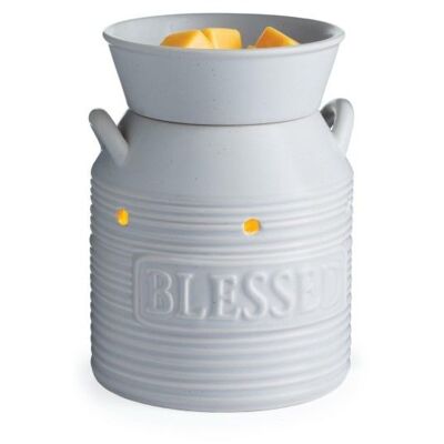 CANDLE WARMERS® BLESSED Duftlampe elektrisch matt grau aus Keramik