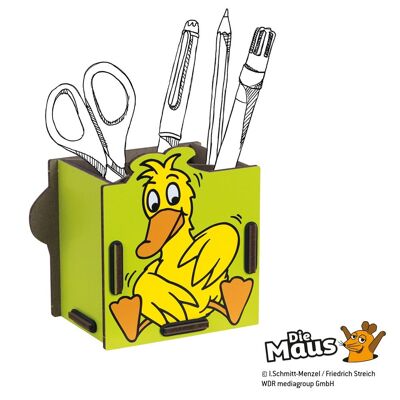 DieMaus - Caja de lápices pato de madera