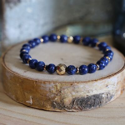 Labradorite stone and Hematite bracelet
