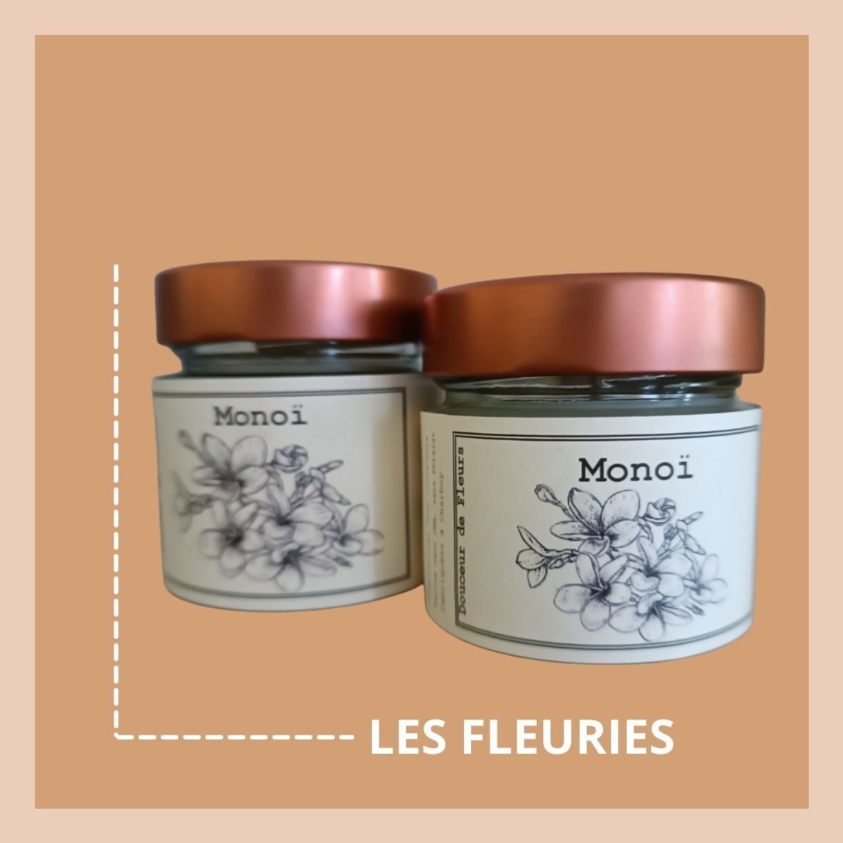 180gr MONOÏ candle with soy and rapeseed waxes