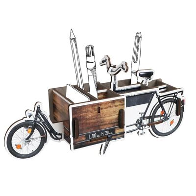 Caja de pluma bicicleta de carga | John largo de madera
