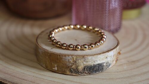 Bracelet en pierre d'Hématite dorée