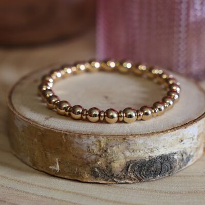 Bracelet en pierre d'Hématite dorée