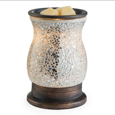 CANDLE WARMERS® REFLECTION lampada profumata vetro mosaico argento elettrico