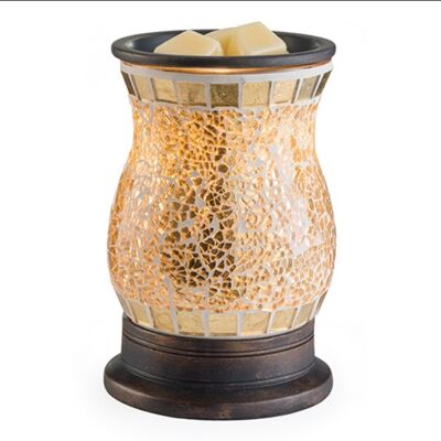 CANDLE WARMERS® GILDED GLAS Warmer electric gold mosaic glass