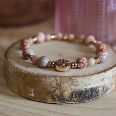 Marbled Orange Netstone Bracelet