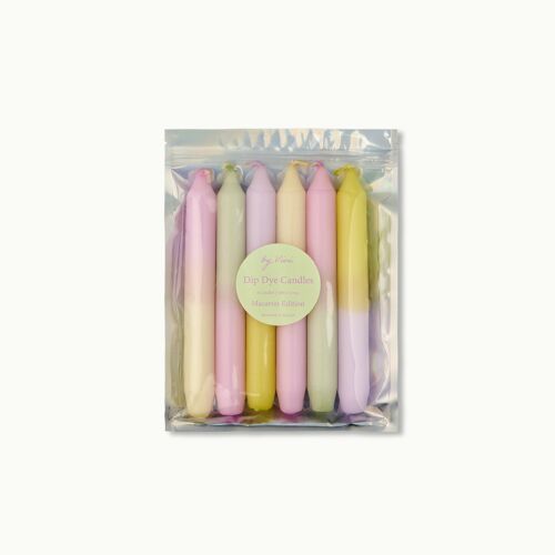 Dip Dye Kerzen Set: Macaron Edition