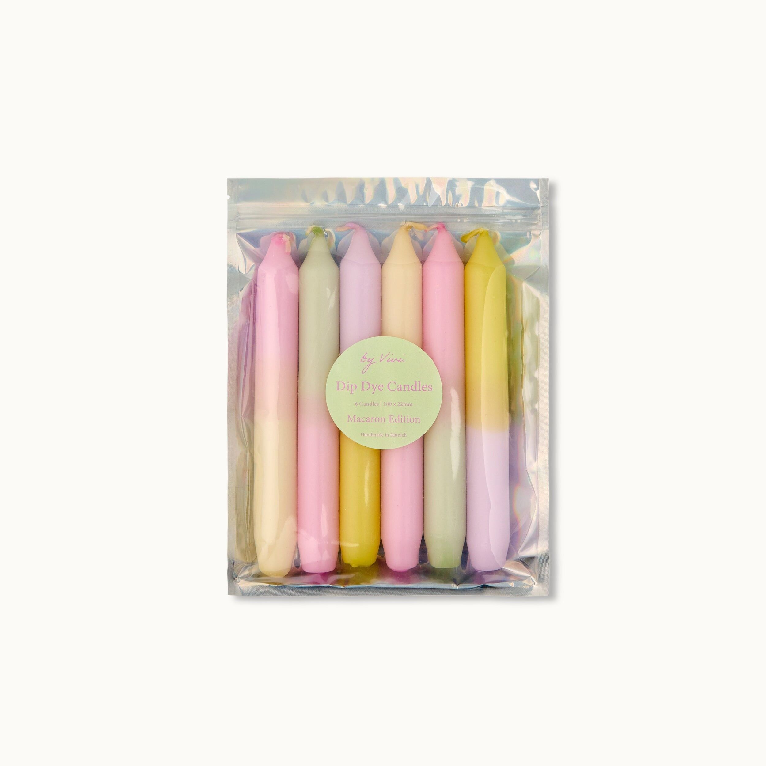 Set di candele Dip Dye: edizione Macaron