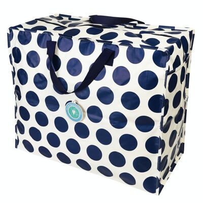 Jumbo storage bag - Navy on white Spotlight