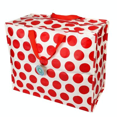 Jumbo storage bag - Red on white Spotlight