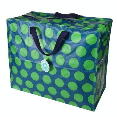 Borsa portaoggetti Jumbo - Spotlight verde su sfondo blu