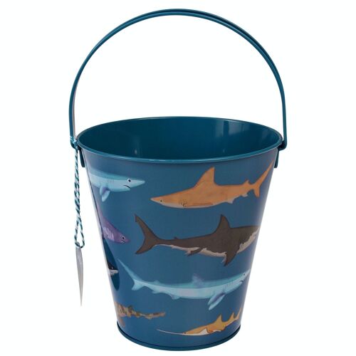 Children's tin bucket - Sharks