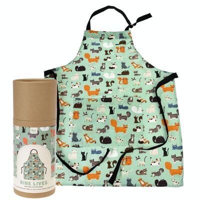 Recycled cotton apron - Nine Lives