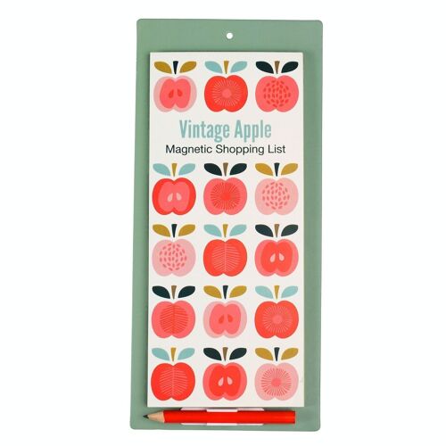 Magnetic shopping list - Vintage Apple