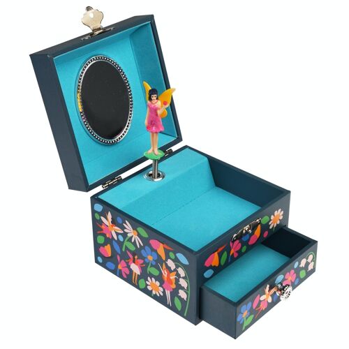 Musical jewellery box - Fairies in the Garden