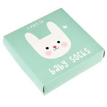 Chaussettes bébé (4 paires) - Bonnie la lapine 2