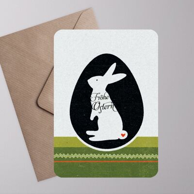 Postal ›Conejo de Pascua en el Huevo‹