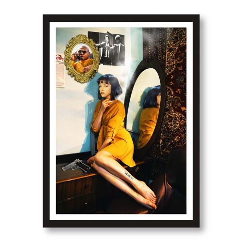 Mia Wallace en el póster del dormitorio