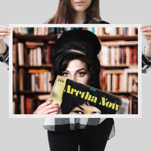 Cartel de la tienda de vinilos de Amy Winehouse