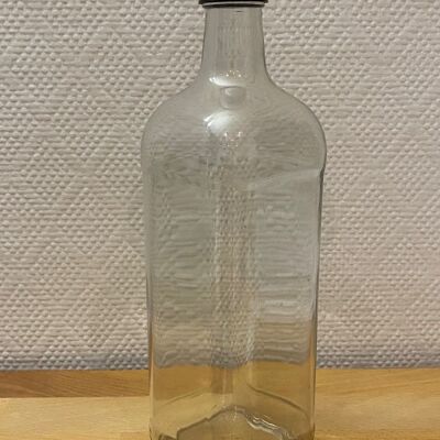 Bouteilles verre 1 litre + capsule à visser (colis 20 bouteilles) avec code barre