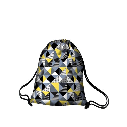 Melange Yellow Backpack In Canvas Sack Line Bertoni