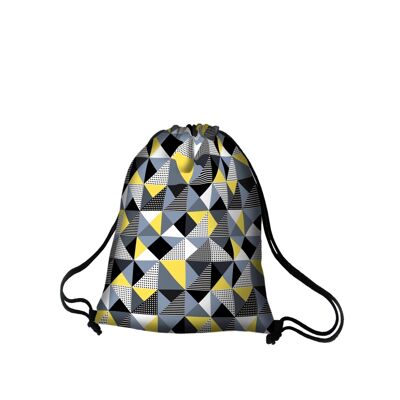 Melange Yellow Backpack In Canvas Sack Line Bertoni