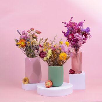 Fleurs séchées dans une boîte cadeau - disponible en naturel, violet, bleu, mélangé et au choix 13