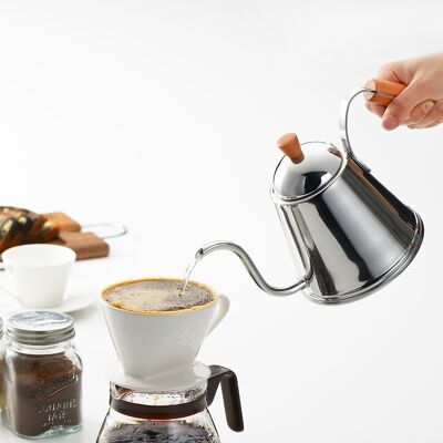 1.0L Gooseneck Kettle (Drip Kettle), Stainless Steel Coffee or Tea Maker - Drip Kettle Collection / YOSHIKAWA
