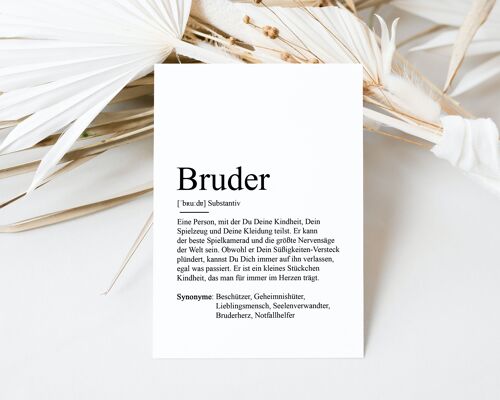 Postkarte BRUDER Definition