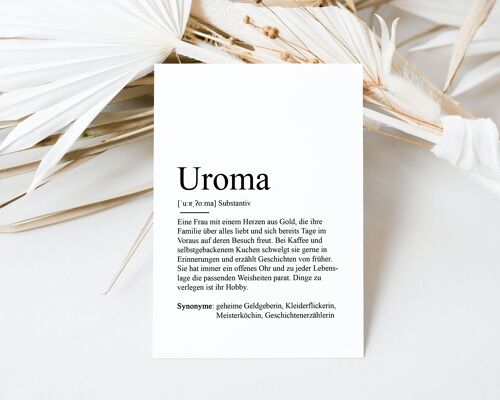 Postkarte UROMA Definition