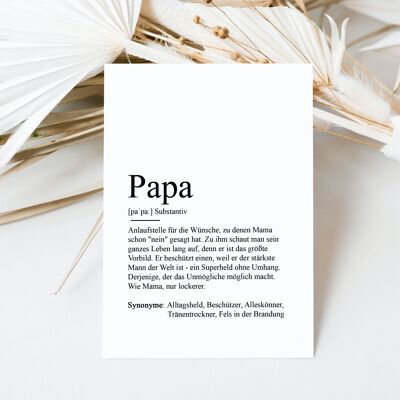 Postkarte PAPA Definition