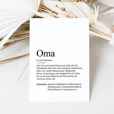 Postkarte OMA Definition