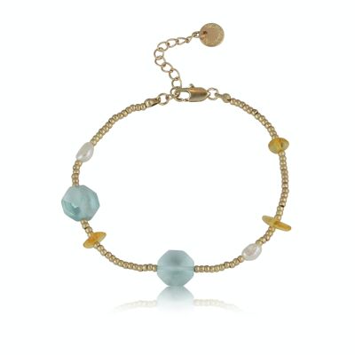 BRACCIALE IN PIETRA CON PERLINE ISLA 2665