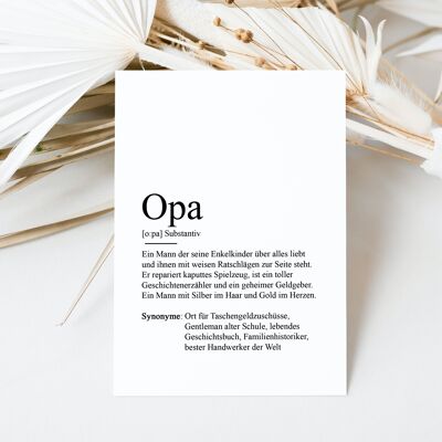 Postkarte OPA Definition