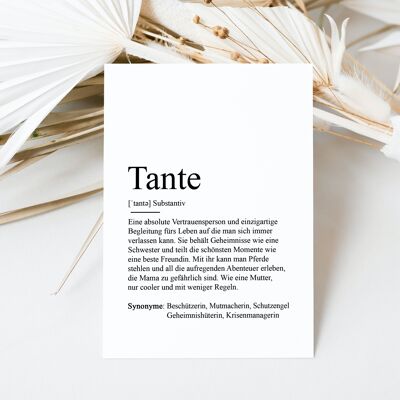Postkarte TANTE Definition