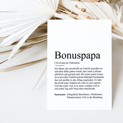 Postkarte BONUSPAPA Definition