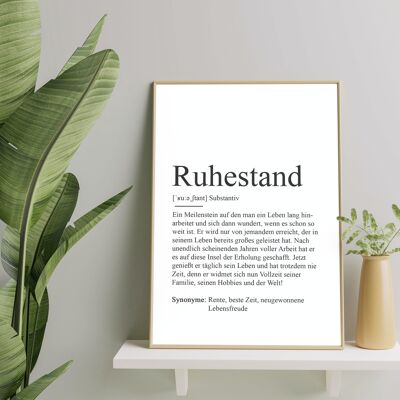 Poster RUHESTAND Definition