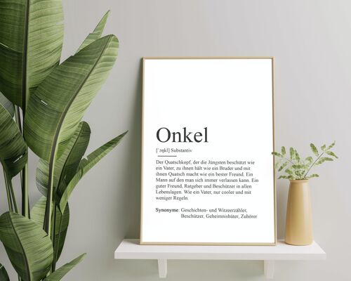 Poster ONKEL Definition