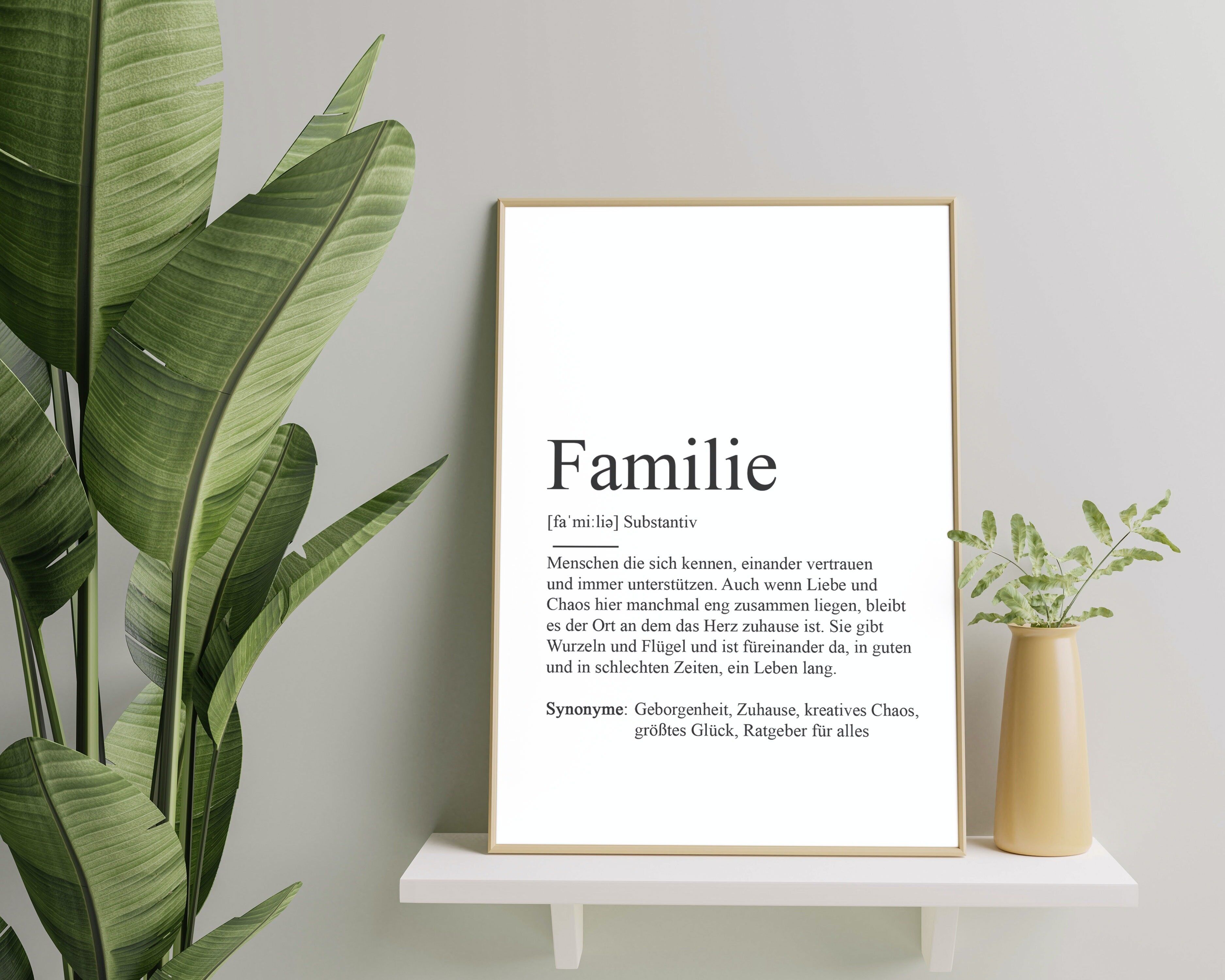 Poster Definizione di FAMIGLIA