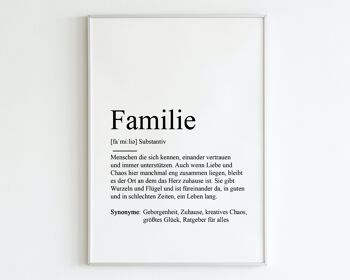 Affiche Définition de la FAMILLE 2