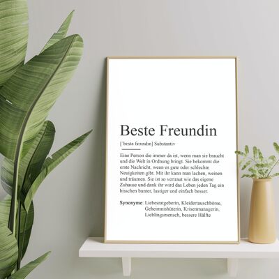 Poster BEST FRIEND Definition