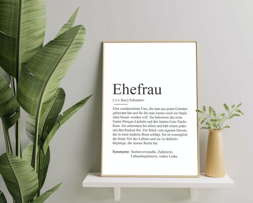 Poster EHEFRAU Definition
