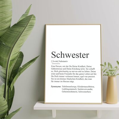 Poster SCHWESTER Definition