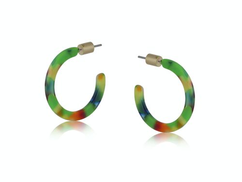 ERICA RESIN TINY HOOP EARRINGS 2713