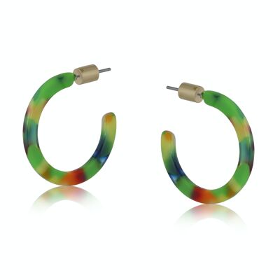 ERICA RESIN TINY HOOP EARRINGS 2713