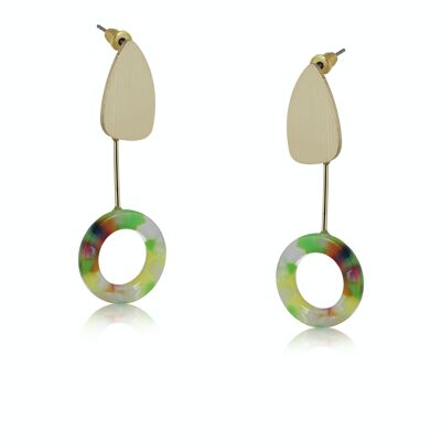 BOUCLES D'OREILLES MÉTAL ET RÉSINE ERICA 2720