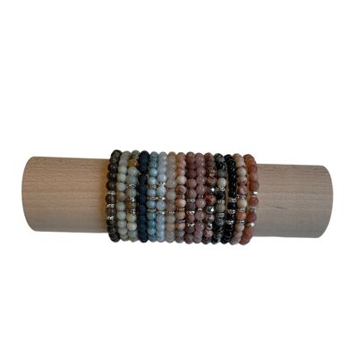 Bracelets pour femme en pierre naturelle sur un rouleau de 15 pièces